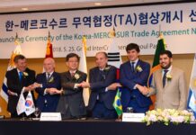 Mercosur y Corea del Sur acuerdan iniciar negociaciones de libre comercio