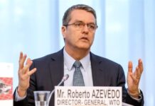 Azevedo pide fortalecer sistema económico internacional para enfrentar desafíos