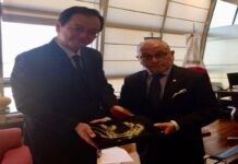 El canciller Faurie recibió al nuevo Embajador del Japón en Argentina, Takahiro Nakamae