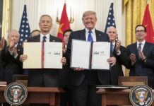 Estados Unidos y China firman acuerdo comercial de fase uno