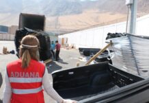 Aduanas de Chile intercepta 531 cubre pickup en Iquique
