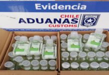 Chilean Customs intercepts shipment of alcohol gel without sanitary authorization