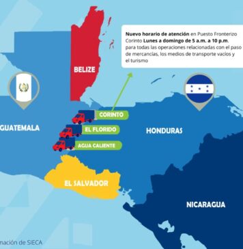 Centroamérica: hay cambio de horario en Puesto Fronterizo Integrado de Corinto