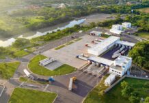 BID 2025: El Salvador despacha exportaciones en apenas tres días, el menor tiempo de la región Vista aérea de El Amatillo, un Puesto Integrado de la Unión Aduanera entre Guatemala, Honduras y El Salvador. Foto: Aduanas El Salvador.